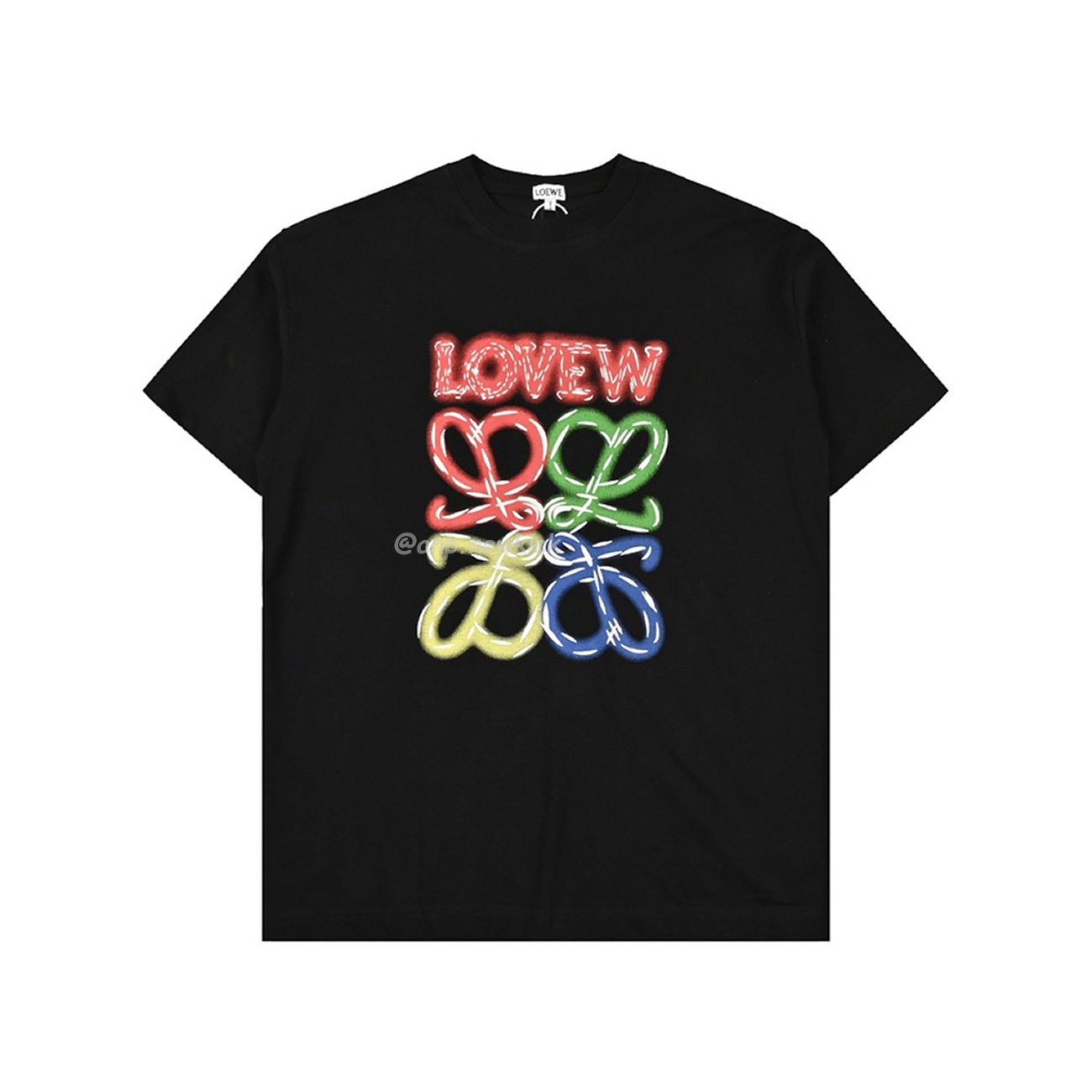 Loewe 24ss Neon Logo Short Sleeved (2) - newkick.cc